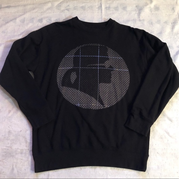 Karl Lagerfeld Silhouette Profile Sweatshirt Black - Picture 5 of 11